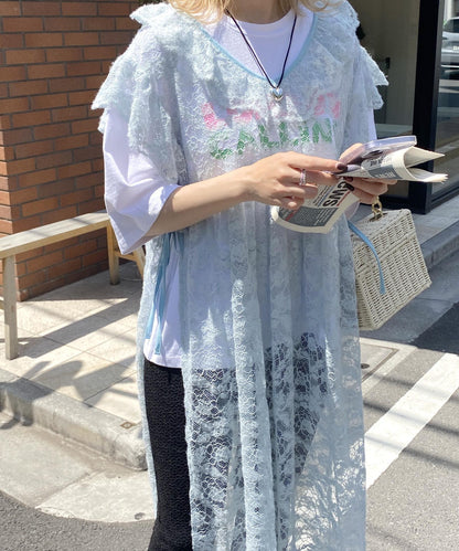 ＜SL2231627＞　フリルレイヤードレースワンピース