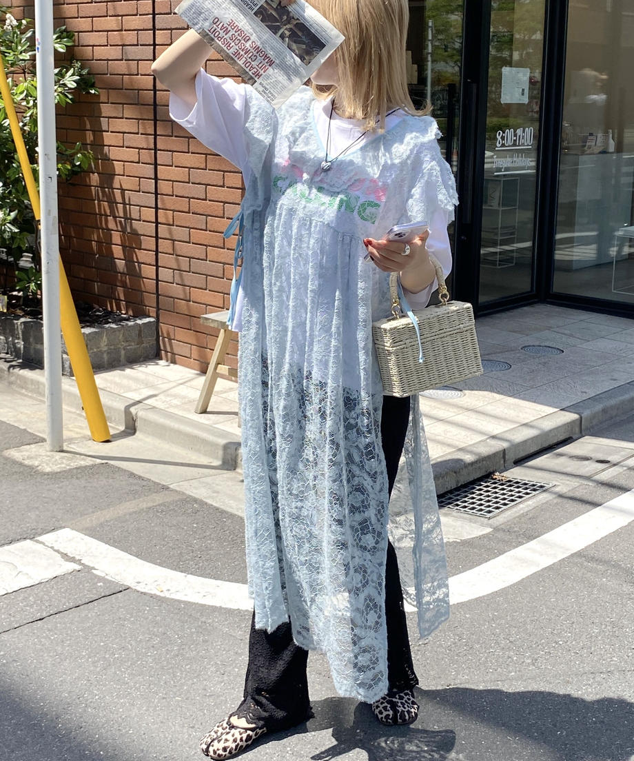 ＜SL2231627＞　フリルレイヤードレースワンピース