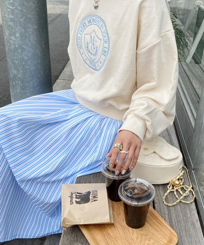 ＜SL2231691＞　stripe volume skirt