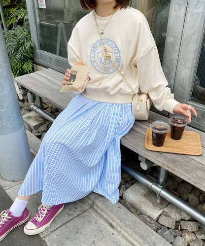 ＜SL2231691＞　stripe volume skirt