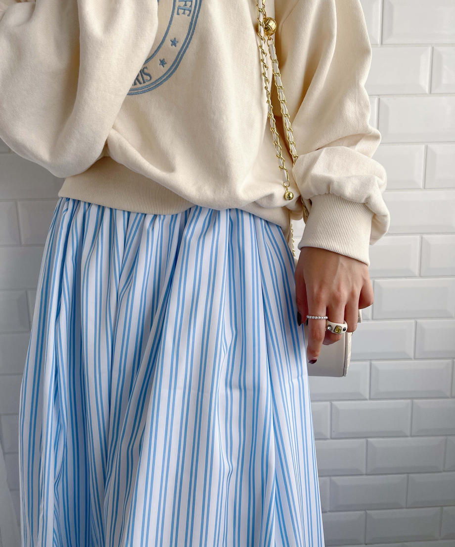 ＜SL2231691＞　stripe volume skirt
