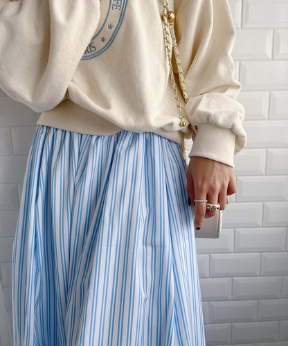 ＜SL2231691＞　stripe volume skirt