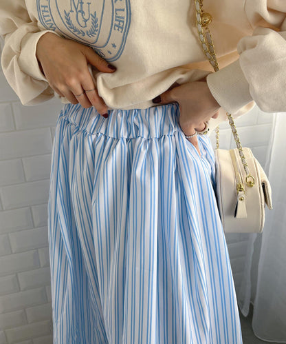 ＜SL2231691＞　stripe volume skirt