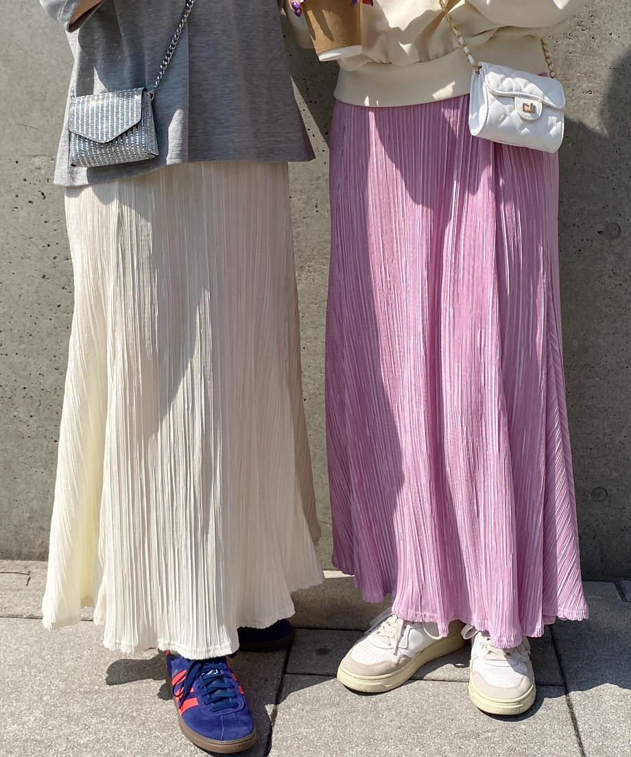 ※残りわずか! ＜SL2231699＞　pleats flare long skirt