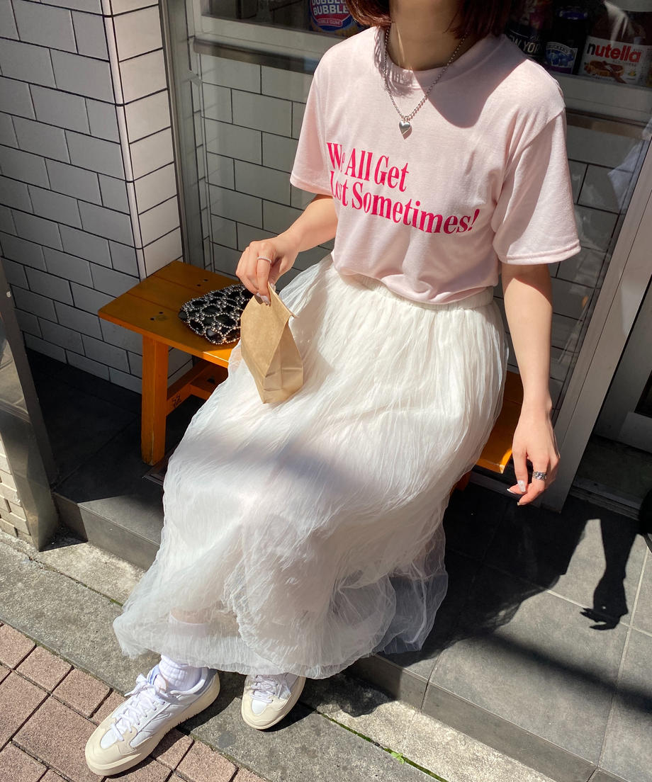 ＜SL2231700＞　volume tulle long skirt