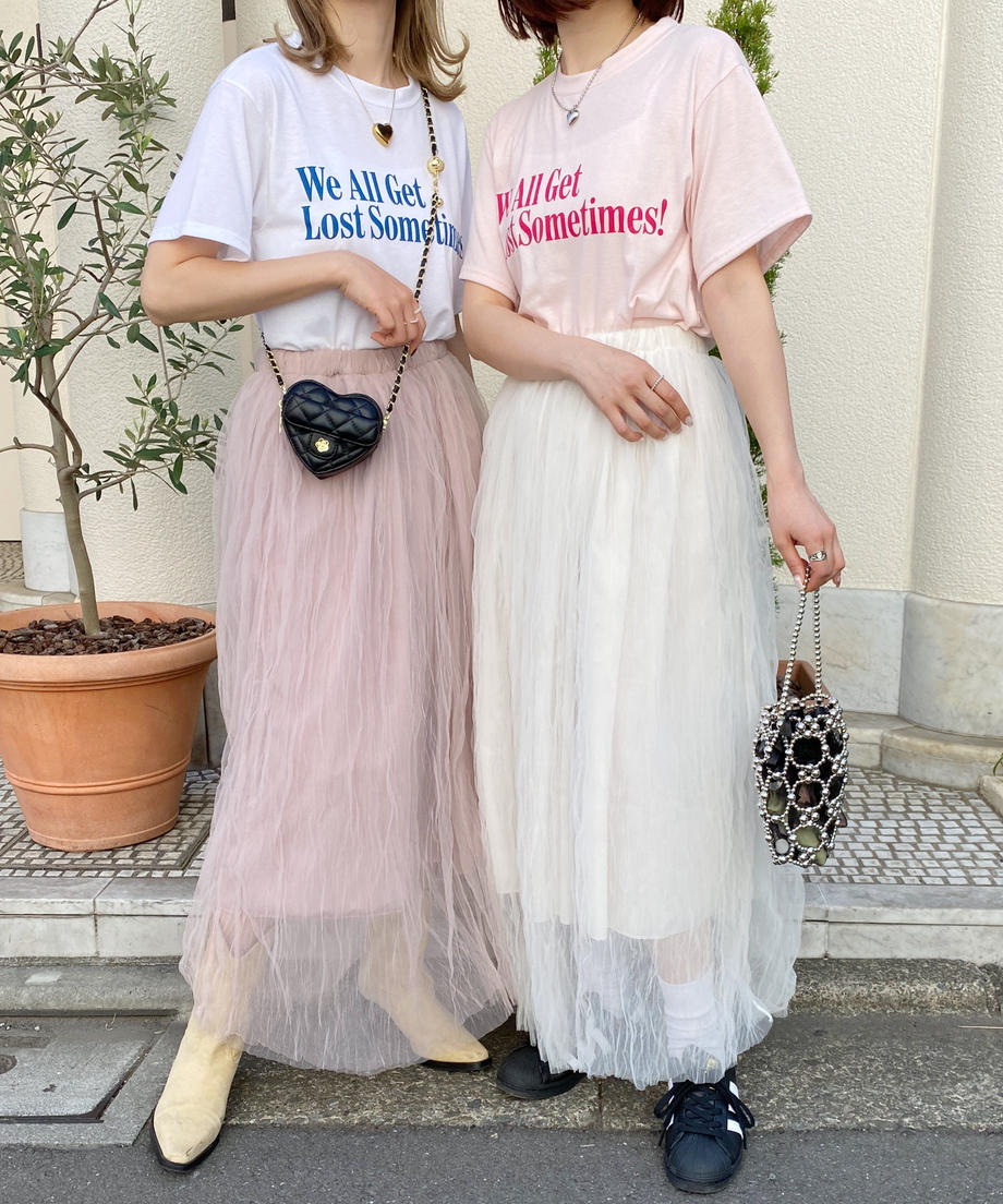 ＜SL2231700＞　volume tulle long skirt