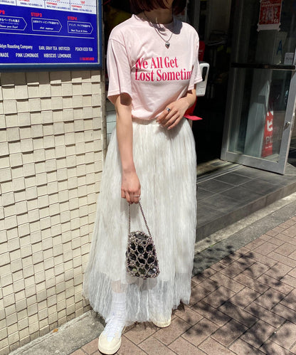 ＜SL2231700＞　volume tulle long skirt