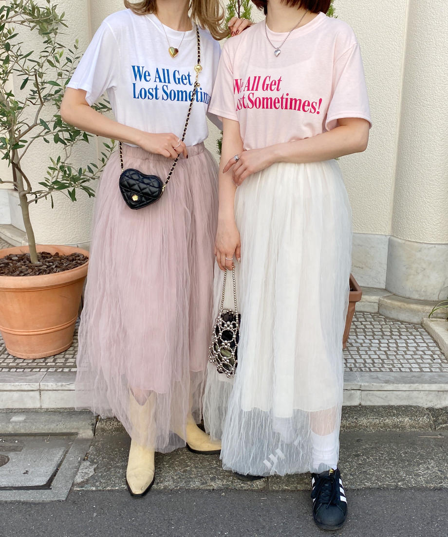＜SL2231700＞　volume tulle long skirt