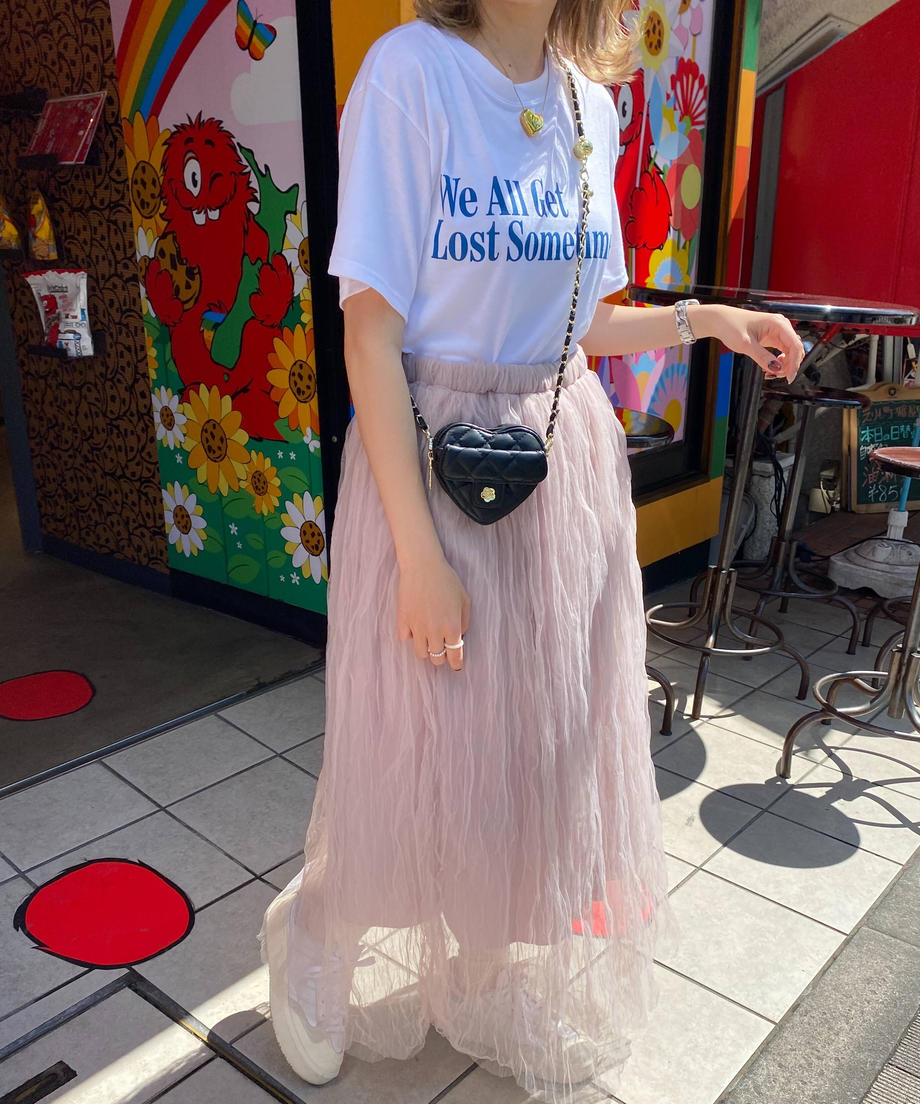 ＜SL2231700＞　volume tulle long skirt