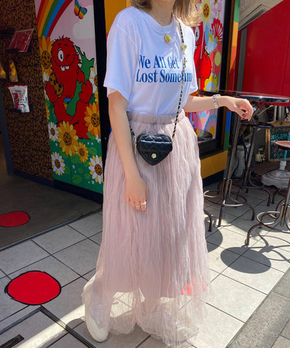 ＜SL2231700＞　volume tulle long skirt