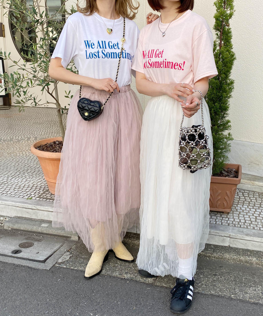 ＜SL2231700＞　volume tulle long skirt