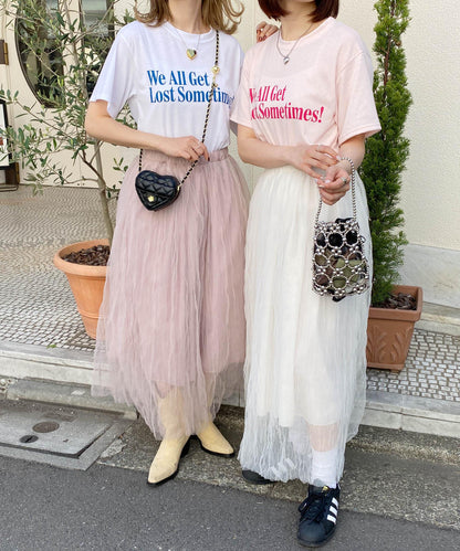 ＜SL2231700＞　volume tulle long skirt
