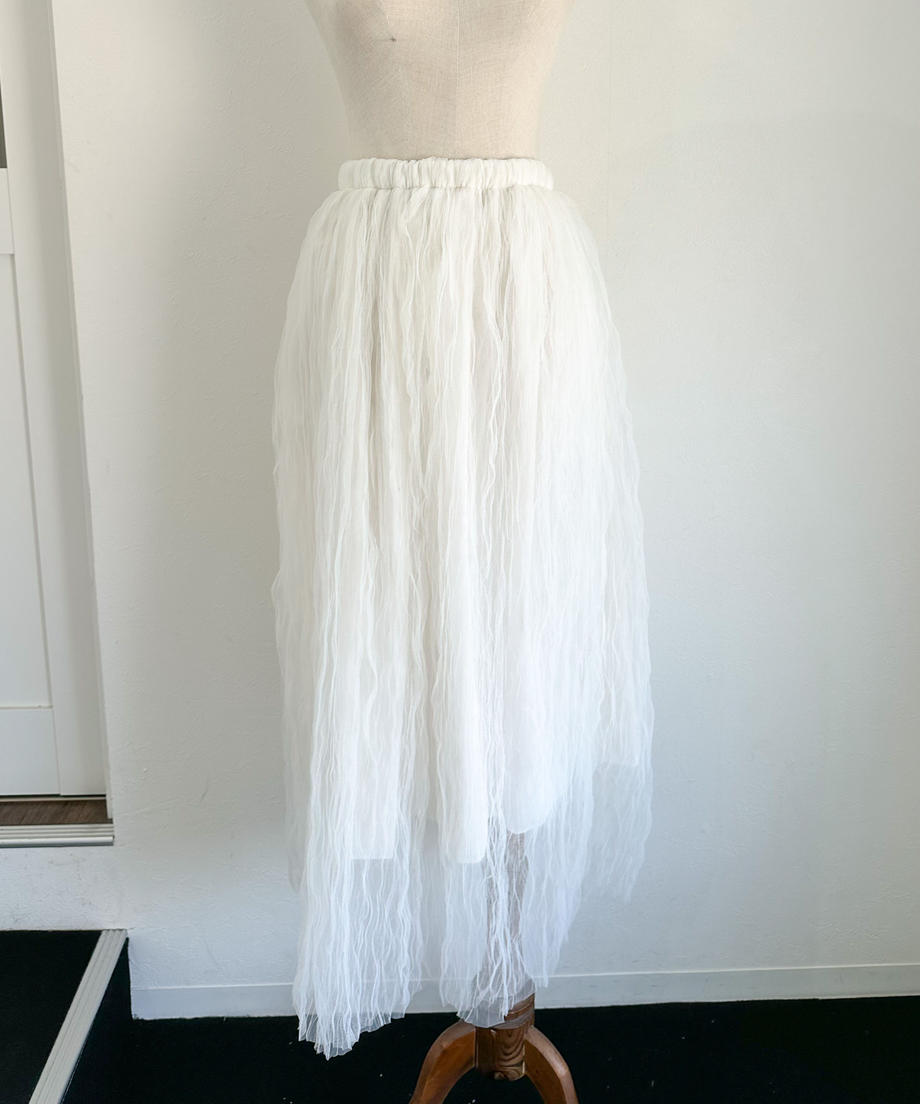 ＜SL2231700＞　volume tulle long skirt