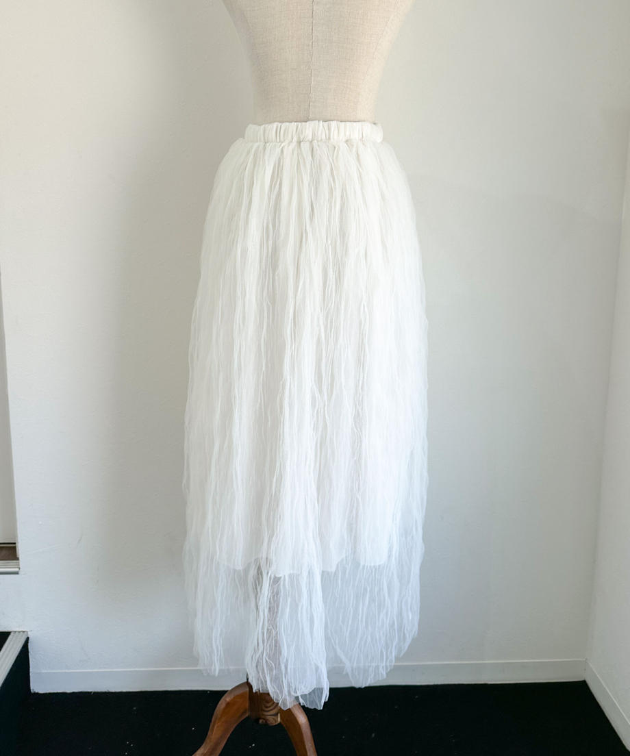 ＜SL2231700＞　volume tulle long skirt