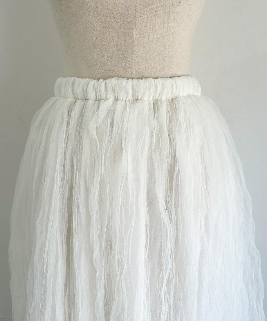 ＜SL2231700＞　volume tulle long skirt