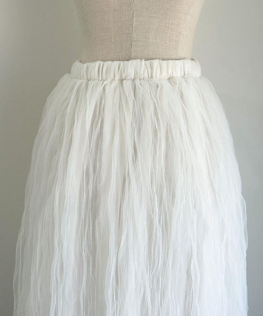 ＜SL2231700＞　volume tulle long skirt