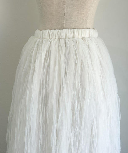 ＜SL2231700＞　volume tulle long skirt
