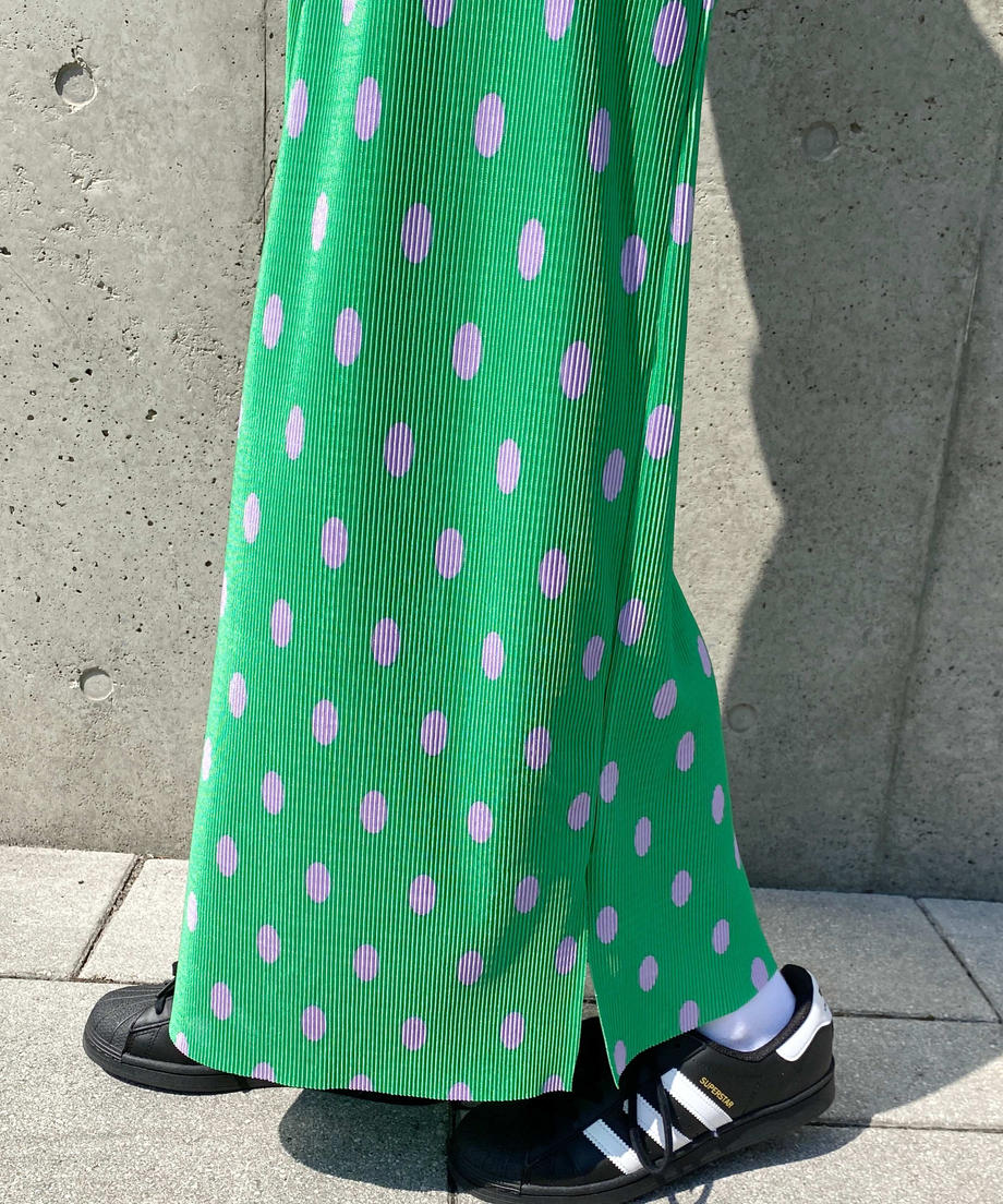 ♥＜SL2231705＞　pleats dot long skirt