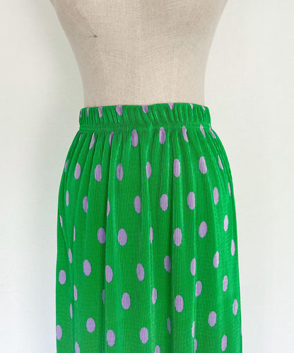 ♥＜SL2231705＞　pleats dot long skirt