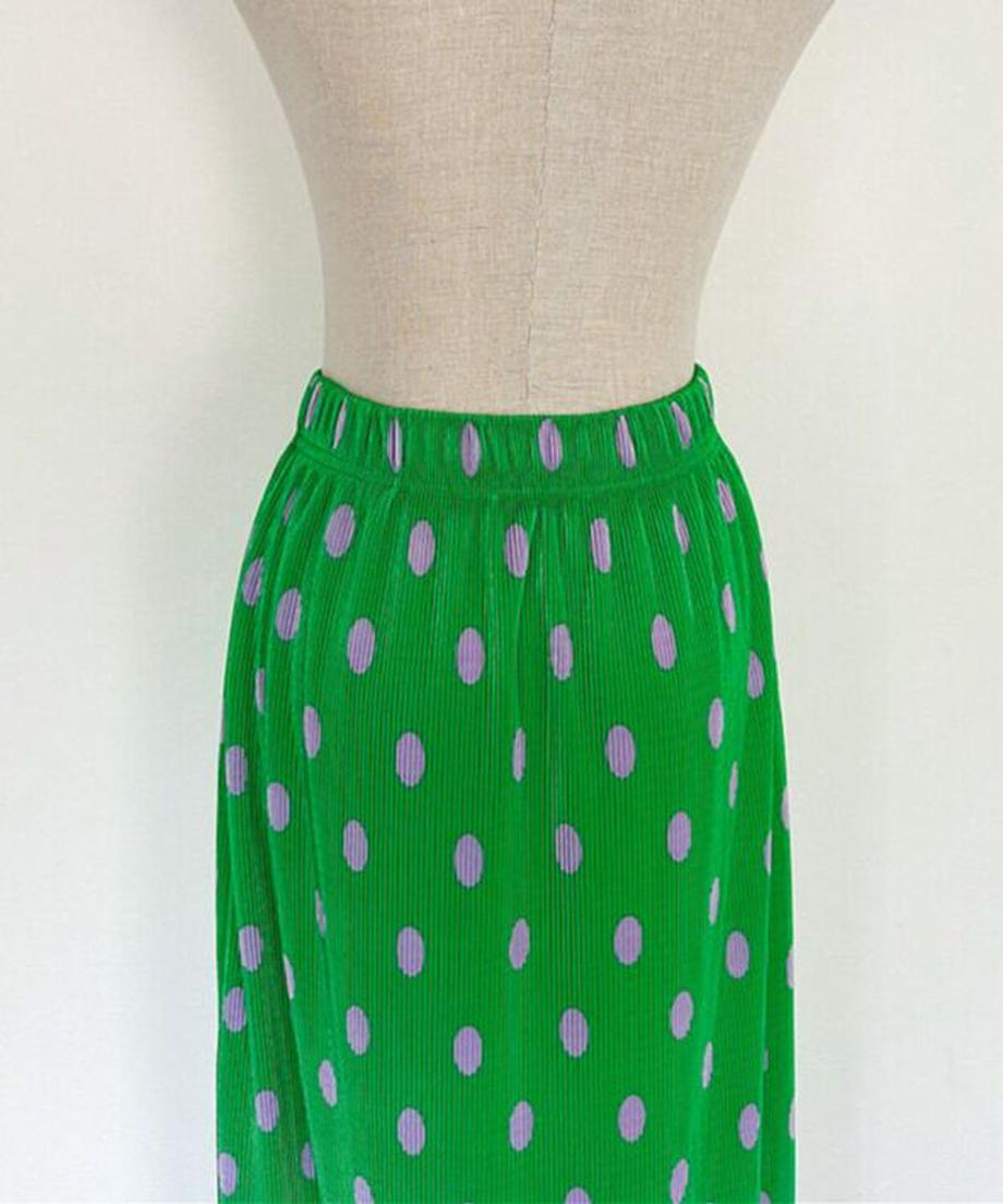♥＜SL2231705＞　pleats dot long skirt