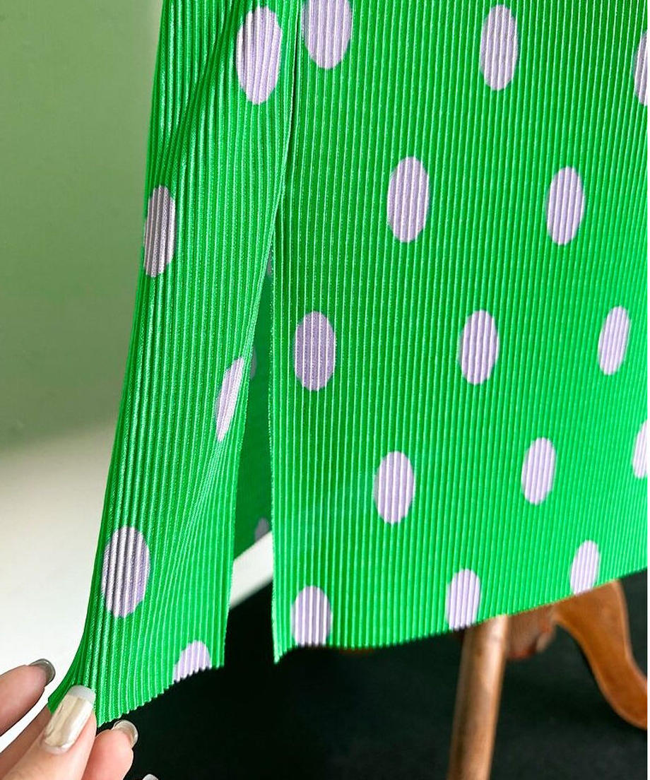 ♥＜SL2231705＞　pleats dot long skirt