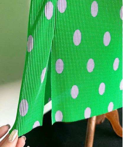 ♥＜SL2231705＞　pleats dot long skirt