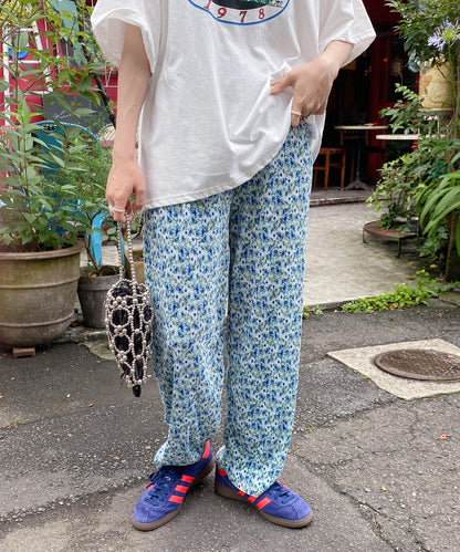 ＜SL2232729＞　フラワープリーツワイドパンツ