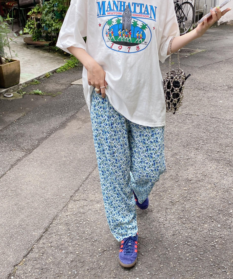＜SL2232729＞　フラワープリーツワイドパンツ